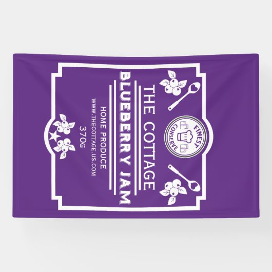 ブルーベリージャム売り 横断幕 (横)