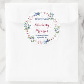 ブルーベリージャム缶詰ラベルを保存 ラウンドシール (バッグ)