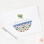 ブルーベリージャム缶詰ラベル ラウンドシール (封筒)