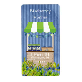 ブルーベリージャム缶詰ラベル ラベル