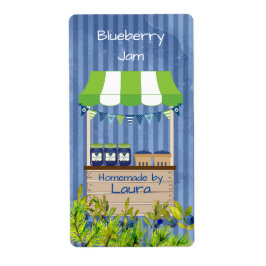 ブルーベリージャム缶詰ラベル ラベル