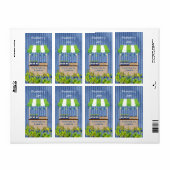 ブルーベリージャム缶詰ラベル ラベル (フルシート)