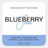 ブルーベリージャム製品ラベルシール包装 スクエアシール (正面)