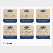 ブルーベリージャム製品ラベルシール包装 スクエアシール (シート)