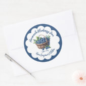 ブルーベリージャム 保存用ラベル ラウンドシール (封筒)