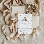 ブルーベリースイートダスティブルーボーイベビーシャワー 招待状