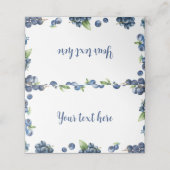 ブルーベリースイートバースデーパーティー座席表 プレイスカード (外部開封)