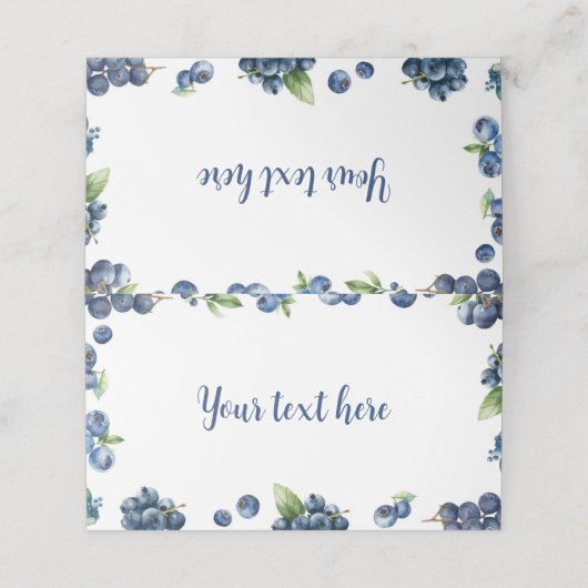 ブルーベリースイートバースデーパーティー座席表 プレイスカード (外部開封)