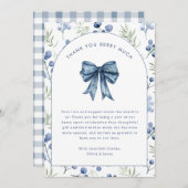 ブルーベリースイートベビーシャワーありがとう 招待状 (正面/裏面)