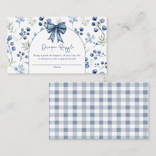 ブルーベリースイートベビーシャワーエンクロージャカード エンクロージャーカード (正面/裏面)