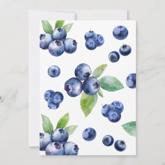 ブルーベリースイートベビーシャワー招待状 招待状 (裏面)