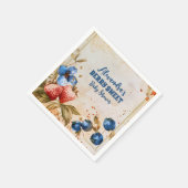 ブルーベリースイートベビーシャワー スタンダードカクテルナプキン (角)