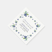 ブルーベリースイートベビーシャワー スタンダードカクテルナプキン (角)