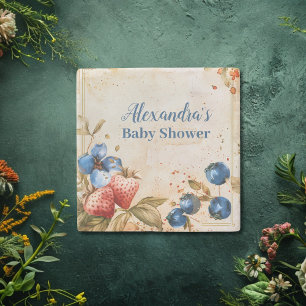 ブルーベリースイートベビーシャワー ストーンコースター