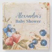 ブルーベリースイートベビーシャワー ストーンコースター (正面)