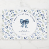 ブルーベリースイートベビーシャワー スパークリングワインラベル (シングルラベル)