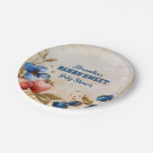 ブルーベリースイートベビーシャワー ペーパープレート (アングル)