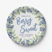 ブルーベリースイートベビーシャワー ペーパープレート (正面)