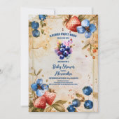 ブルーベリースイートベビーシャワー 招待状 (正面)