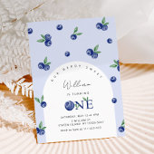 ブルーベリースイートボーイの最初の誕生日 招待状