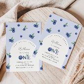 ブルーベリースイートボーイの最初の誕生日 招待状