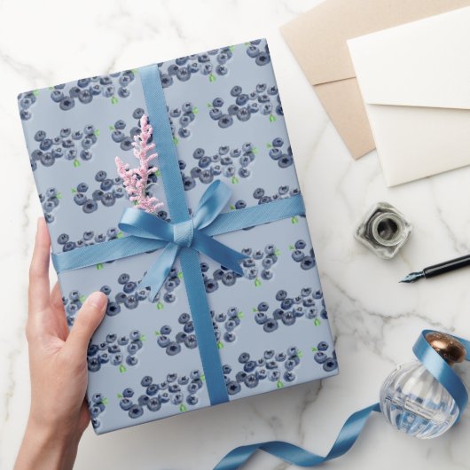 ブルーベリースウィートバースデーパーティルーツサマー ラッピングペーパー (ギフト)