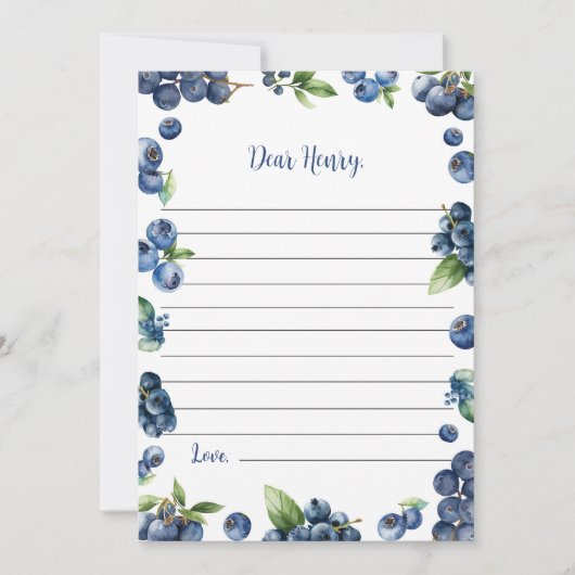 ブルーベリースウィートビットラデーノートタイムカプセルカード サンキューカード (正面)