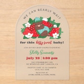 ブルーベリースウィート男の赤ちゃんストロベリーベビーシャワー アクリル招待状 (正面)