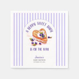 ブルーベリースウィート秋ベビーシャワー スタンダードカクテルナプキン