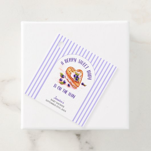 ブルーベリースウィート秋ベビーシャワー フェイバータグ (インサイチュ)