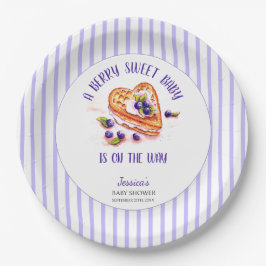 ブルーベリースウィート秋ベビーシャワー ペーパープレート