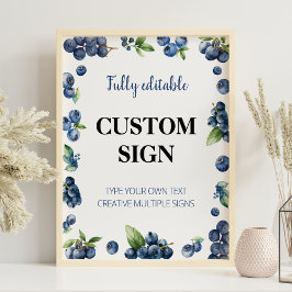 ブルーベリースウィート1stバースデーカスタムタサイン ポスター