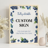 ブルーベリースウィート1stバースデーカスタムタサイン ポスター