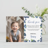 ブルーベリースウィート1stバースデーフォトサンキューカード サンキューカード (スタンド正面)