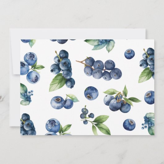 ブルーベリースウィート1stバースデーフォトサンキューカード サンキューカード (裏面)