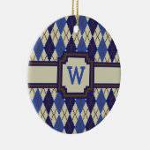 ブルーベリースコーンアーガイルオーナメント セラミックオーナメント (右)