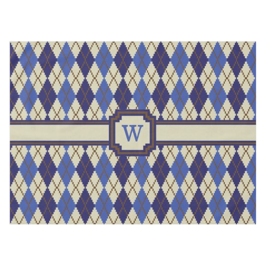 ブルーベリースコーンアーガイルテーブルクロス テーブルクロス (正面(横))