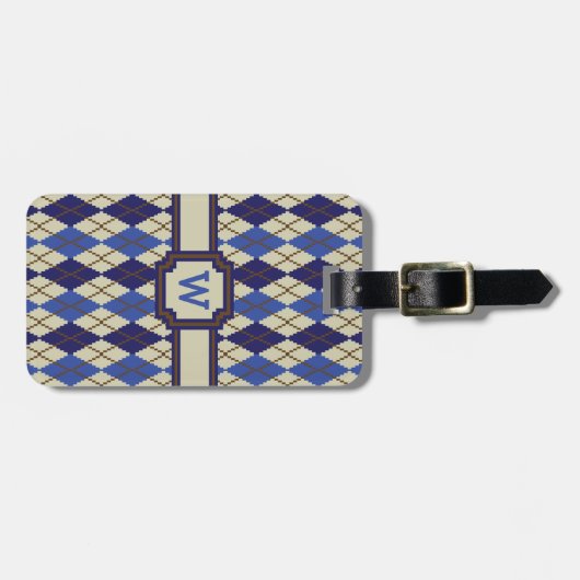 ブルーベリースコーンアーガイルラゲッジタグ ラゲッジタグ (正面横)