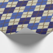 ブルーベリースコーンアーガイルラッピング紙 ラッピングペーパー (角)
