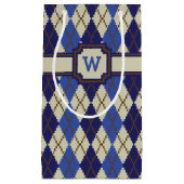 ブルーベリースコーンアーガイル抱き枕 スモールペーパーバッグ (正面)