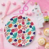 ブルーベリーストロベリーベリースイーツ誕生日 ペーパープレート (パーティー)