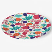 ブルーベリーストロベリーベリースイーツ誕生日 ペーパープレート (アングル)