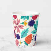 ブルーベリーストロベリーベリースイーツ誕生日 紙コップ (裏面)