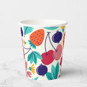 ブルーベリーストロベリーベリースイーツ誕生日 紙コップ (正面)