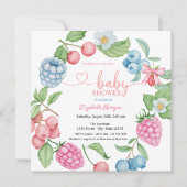 ブルーベリーストロベリーラズベリーベリースイーツ 招待状 (正面)