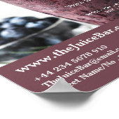 ブルーベリースムージー、ジュースバー広告ズ ポスター (角)