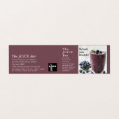 ブルーベリースムージー、ジュースバー、詳細 名刺 (外部フラット)