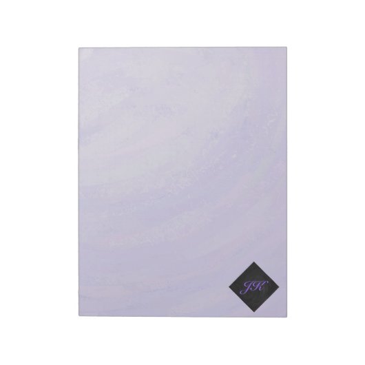 ブルーベリースメアとブラックモノグラム ノートパッド (回転)