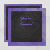 ブルーベリースメアとブラックモノグラム 招待状 (正面/裏面)