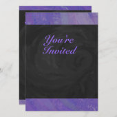 ブルーベリースメアとブラックモノグラム 招待状 (正面/裏面)